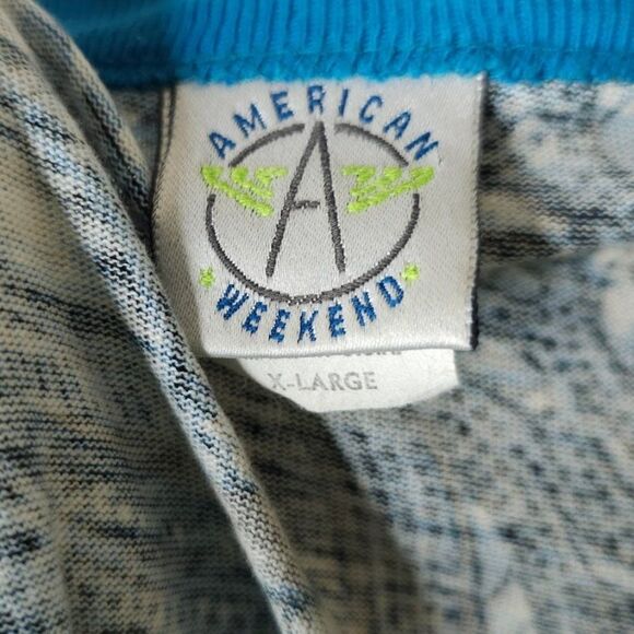 Surfer T Shirt Mens Size XL Vintage 80s 90s All Over Print Peacock Made In USA - Picture 5 of 6